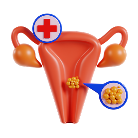 Câncer cervical  3D Icon
