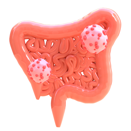 Cancer colorectal  3D Icon