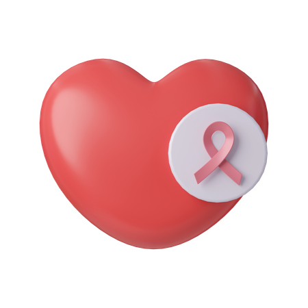 Cancer de corazon  3D Icon