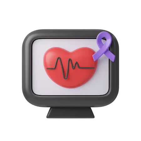 Cancer de corazon  3D Icon