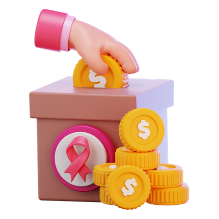 Cancer Donation  3D Icon