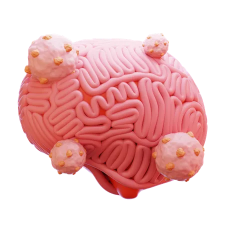 Cancer du cerveau  3D Icon