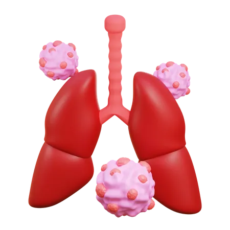 Cancer du poumon  3D Icon