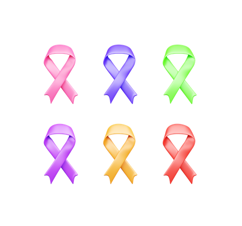 Cancer Ribbons  3D Icon