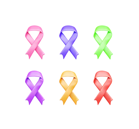 Cancer Ribbons  3D Icon
