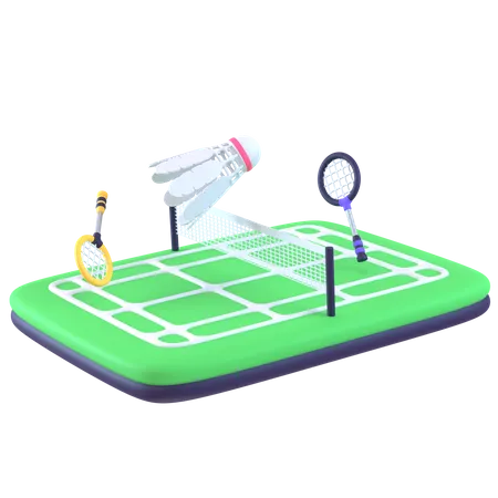 Cancha de badminton  3D Icon