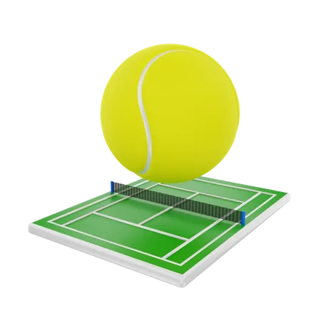 Pista de tenis  3D Illustration