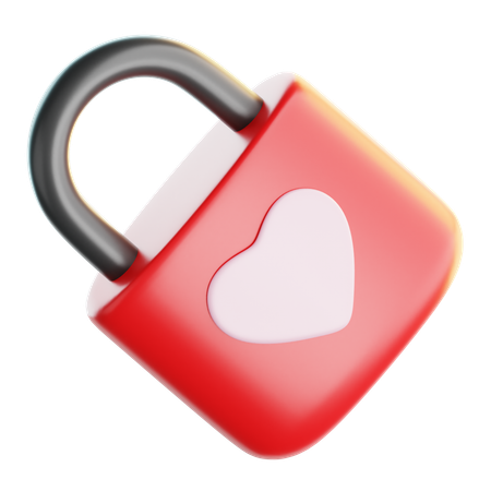 Candado de amor  3D Icon