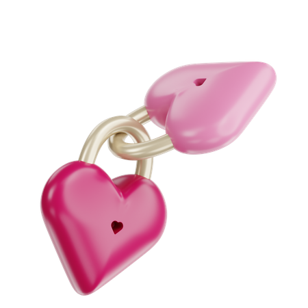 Candado de amor  3D Icon