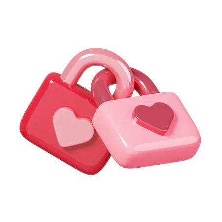 Candados de amor  3D Icon