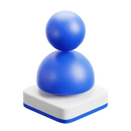 Candidat bleu  3D Icon