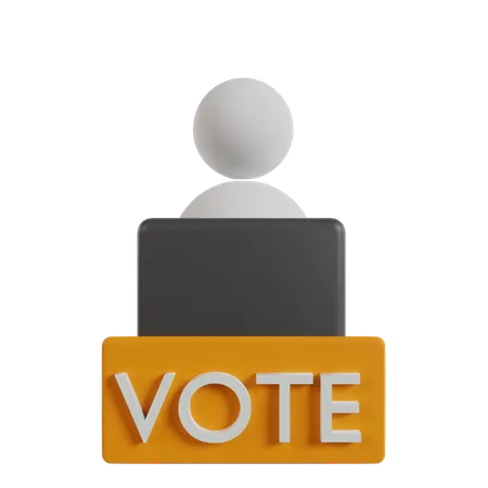 Candidat élu  3D Icon