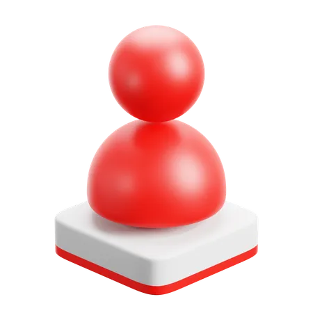 Candidat rouge  3D Icon