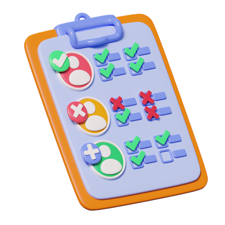 후보자 분석  3D Icon