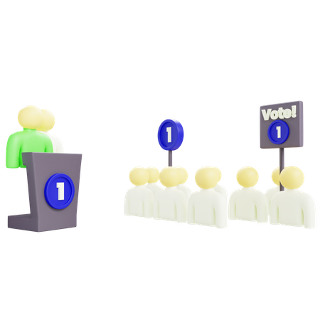 Candidate Campaign  3D Icon