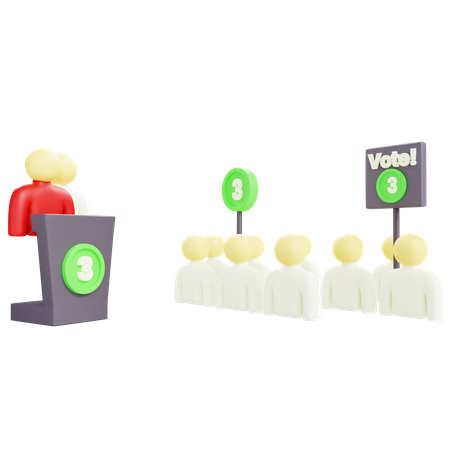 Candidate Campaign  3D Icon