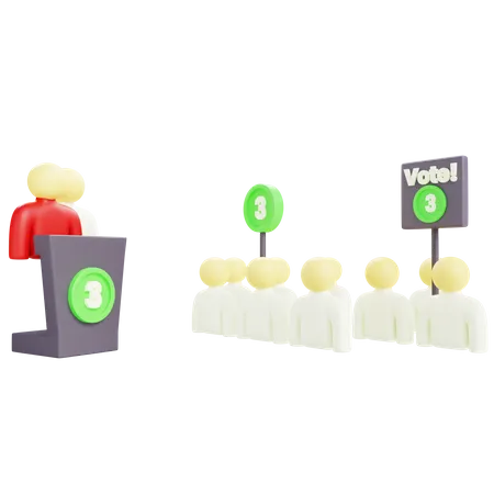 Candidate Campaign  3D Icon