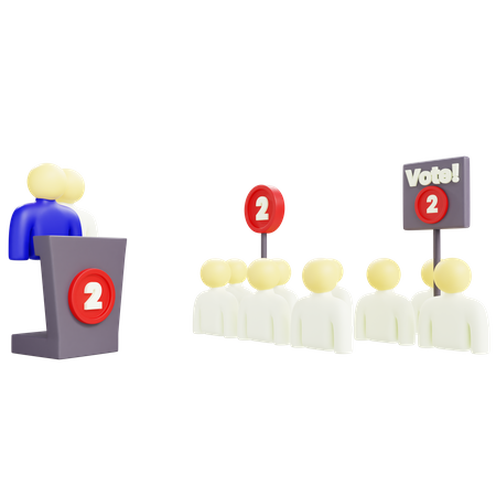 Candidate Campaign  3D Icon