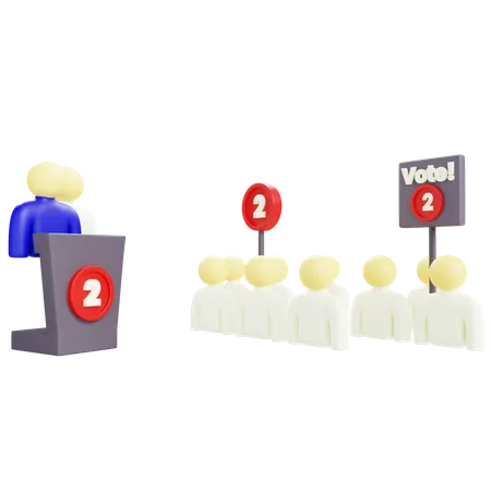 Candidate Campaign  3D Icon