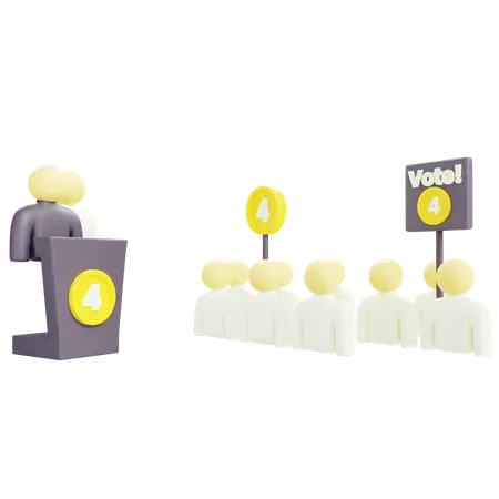 Candidate Campaign  3D Icon