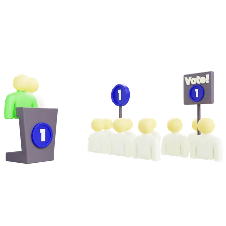 Candidate Campaign  3D Icon