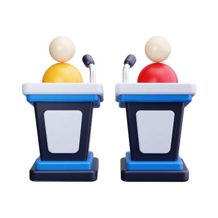 Candidate Debate  3D Icon