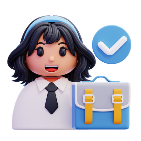 CANDIDATE FEMALE  3D Icon