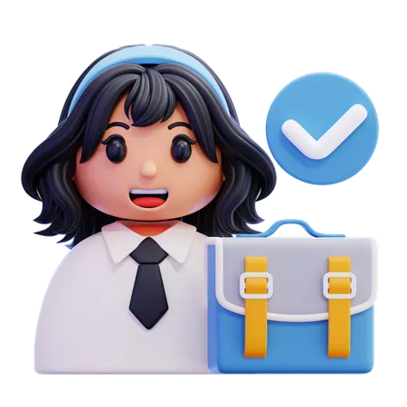 CANDIDATE FEMALE  3D Icon