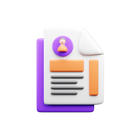 Candidate Form  3D Icon