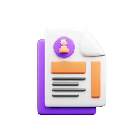 Candidate Form  3D Icon