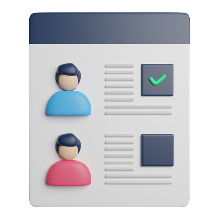 Candidate List  3D Icon