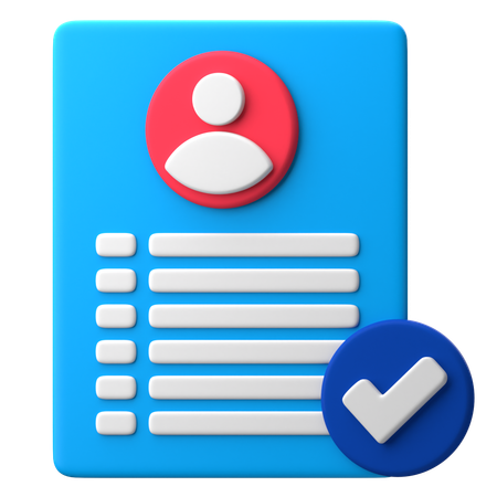Candidate Profile  3D Icon