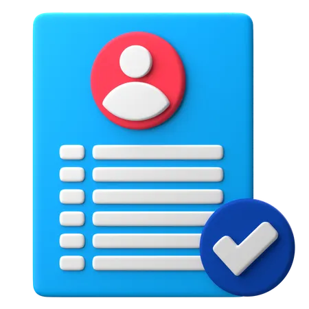 Candidate Profile  3D Icon