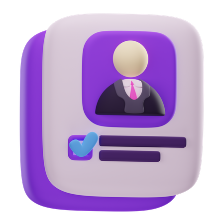 Candidate Profile  3D Icon