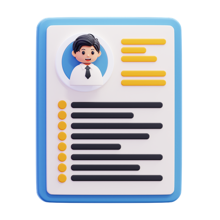 CANDIDATE PROFILE  3D Icon