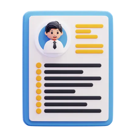CANDIDATE PROFILE  3D Icon