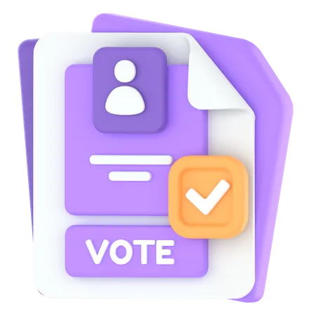 Candidate profile  3D Icon