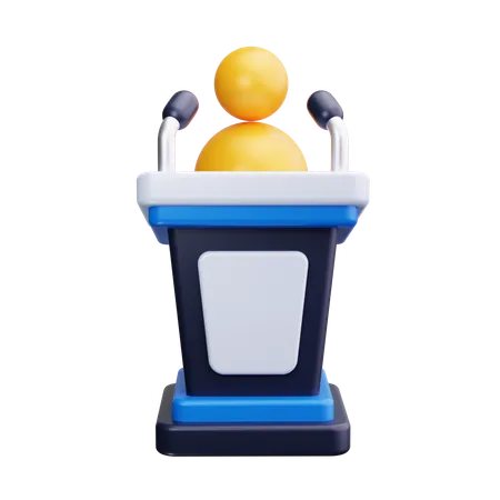 Candidate Speech  3D Icon