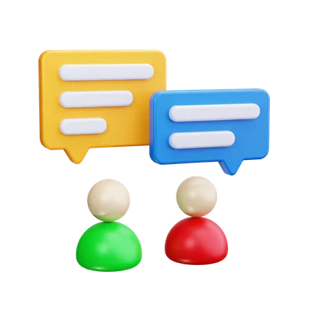 候補者の会話  3D Icon