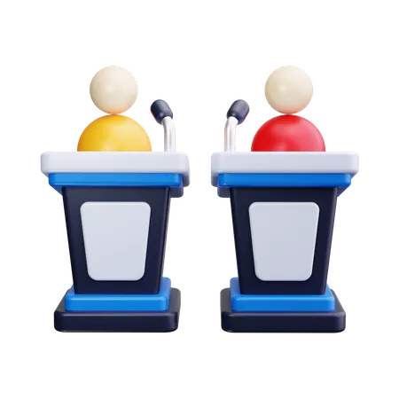 Debate de candidatos  3D Icon