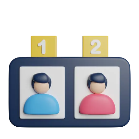 Selecao De Escolha Dos Candidatos 3D Icon