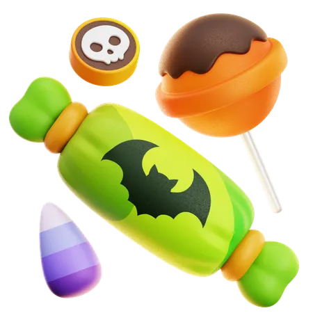 Candies With Lollipop  3D Icon