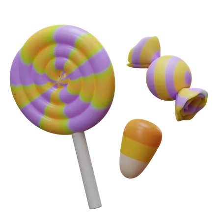 Candies  3D Illustration