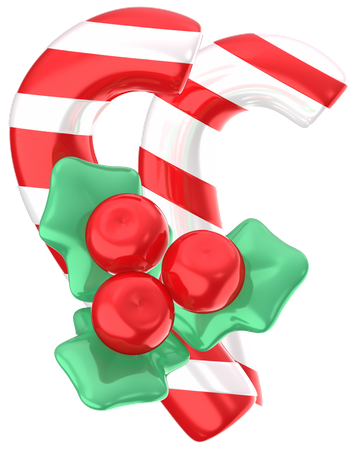 Candies With Holly  3D Icon