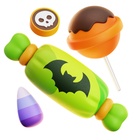 CANDIES WITH LOLLIPOP  3D Icon