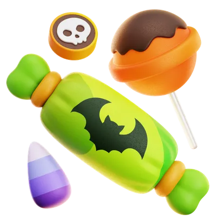 CANDIES WITH LOLLIPOP  3D Icon