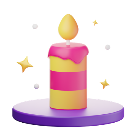 Candle  3D Illustration