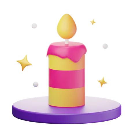 Candle  3D Illustration