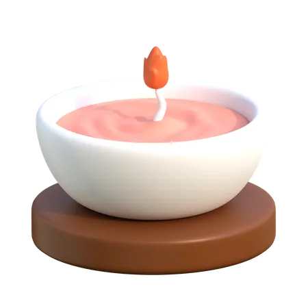 Candle Aromatherapy 3 D Spa Beauty Icon 3D Icon