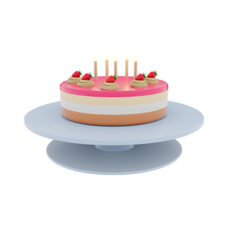 Candle Cake  3D Icon